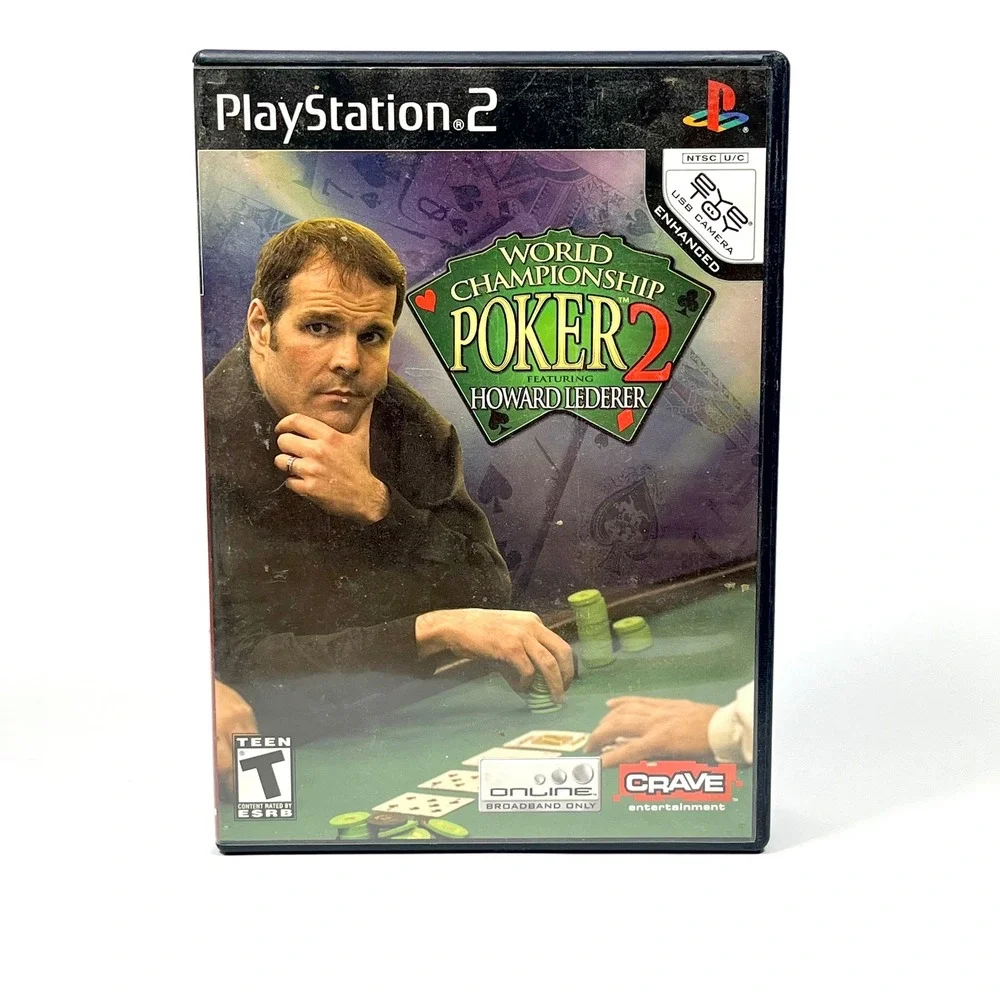 World Championship Poker 2 PS2 Complete CIB Tested Howard Lederer Poker Game